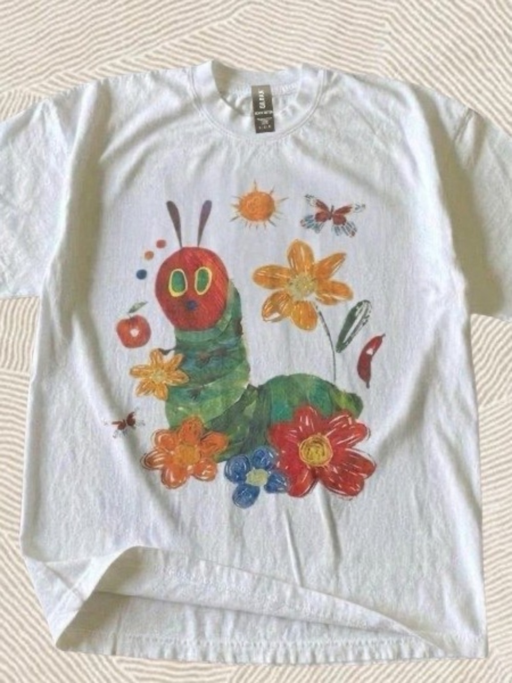 Gildan White Hungry Caterpillar cotton t-shirt